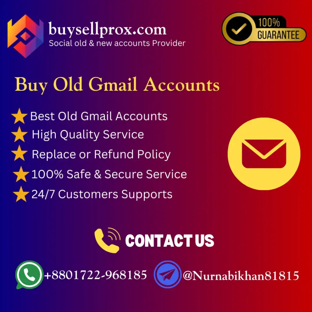 Buy old Gmail accounts with top security, refund policy, and 24/7 support.